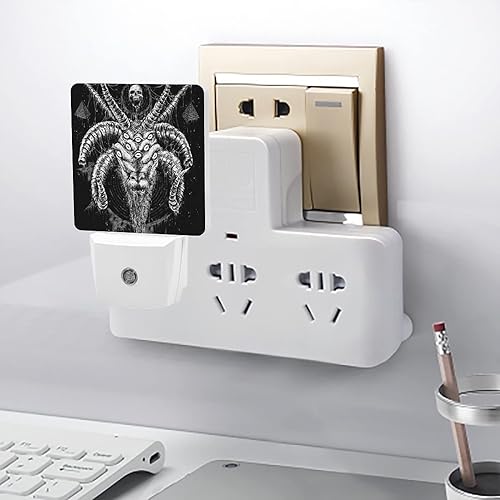 Miniatura 4 de Baphomet Satan Goat Night Light Plug Into Wall LED Nightlight with Dusk to Dawn Sensor for Bedroom Kitchen