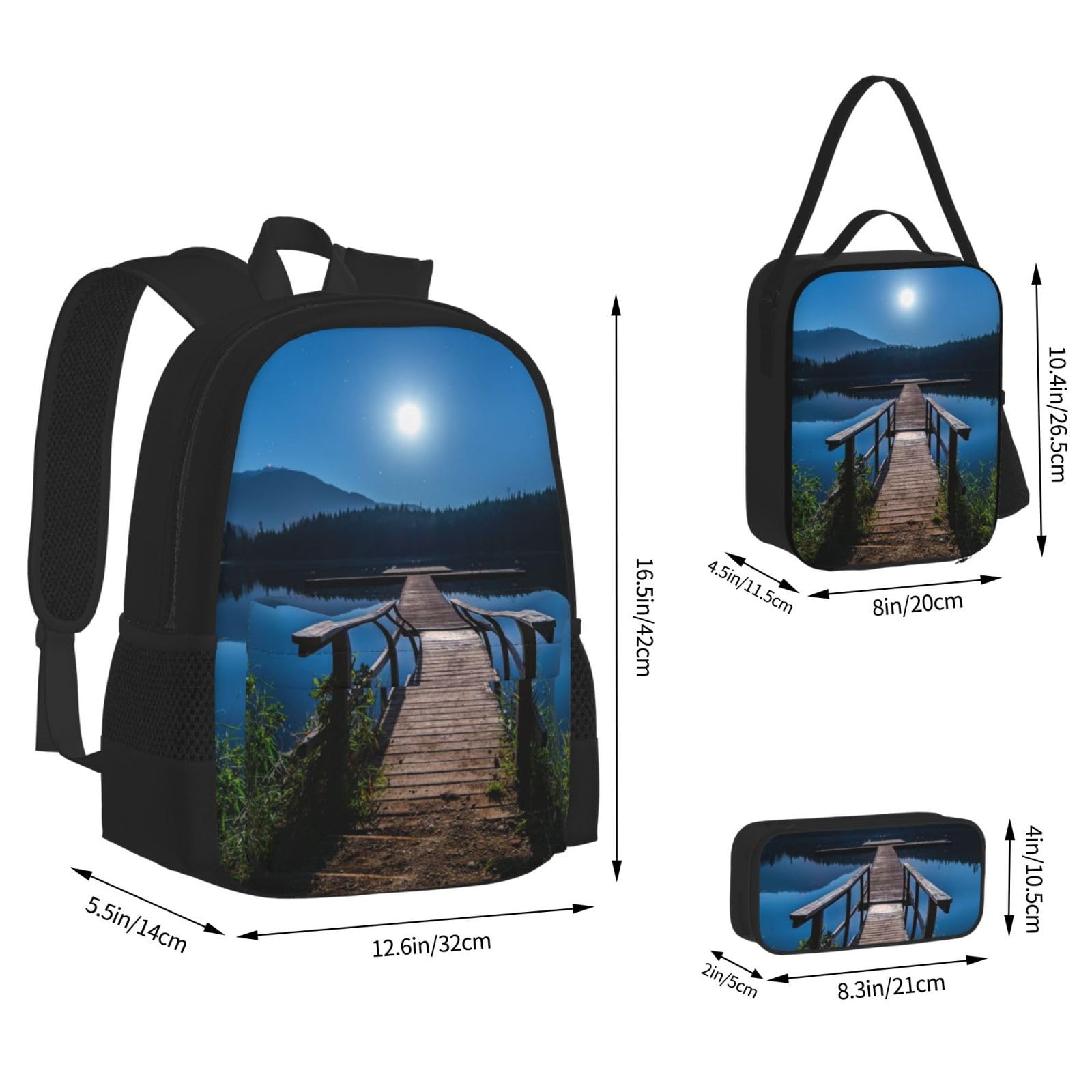 Set di 3 zaini scozzesi gialli, grigi e neri, borsa a tracolla regolabile con astuccio portapranzo