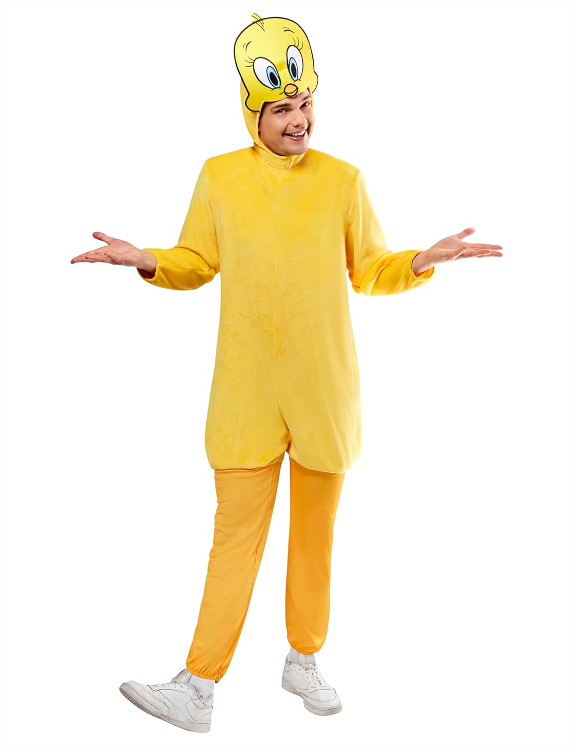 Rubies Unisex Adult Unisex Adult Looney Tunes Tweety Costume Jumpsuit and Headpiece