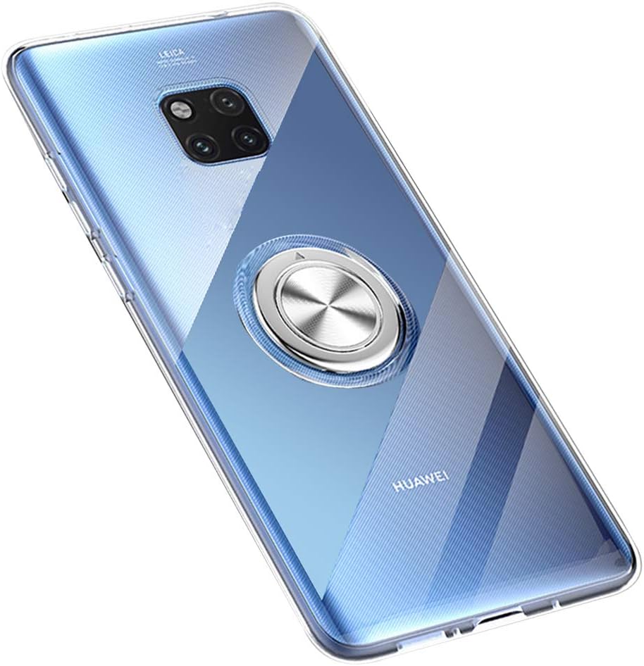 Umhlaba Mate20 Pro Case Clear Compatible with Huawei Mate 20 Pro Cell Phone Cover Luxury Skin Kickstand Hwauei Mate20pro Cases Protective Mat 20pro Bumper 6.39 Inch (Clear)