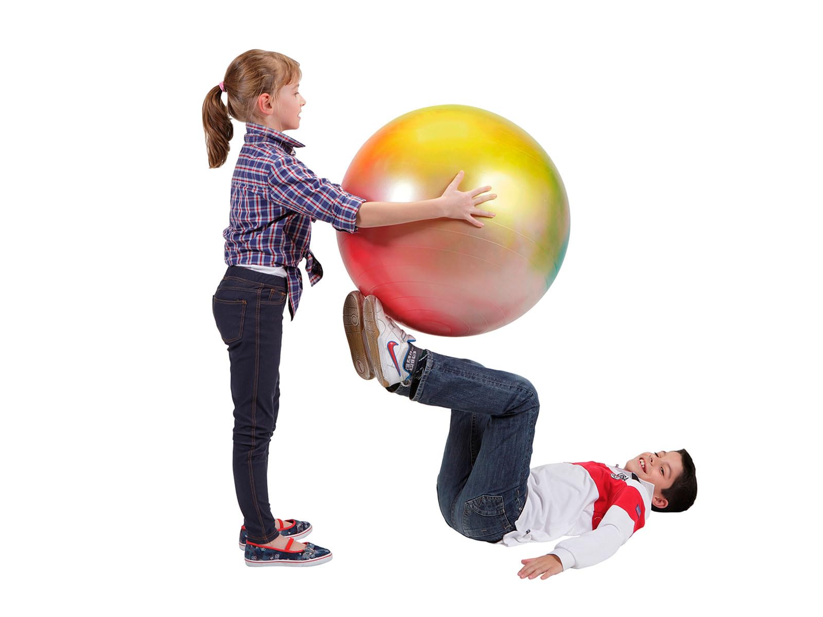GYMNIC Arte Palla da ginnastica multicolore per fitness max Ø 65 cm, fisioterapia e riabilitazione, ideale per esercizi posturali e come seduta dinamica, dispositivo medico classe I