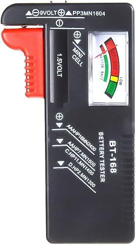 Miniatura 6 de YXQ Caja organizadora de baterías con soporte de pared para probador, 93 baterías, estuche de almacenamiento para AA AAA C D 9V, cajón con tapa