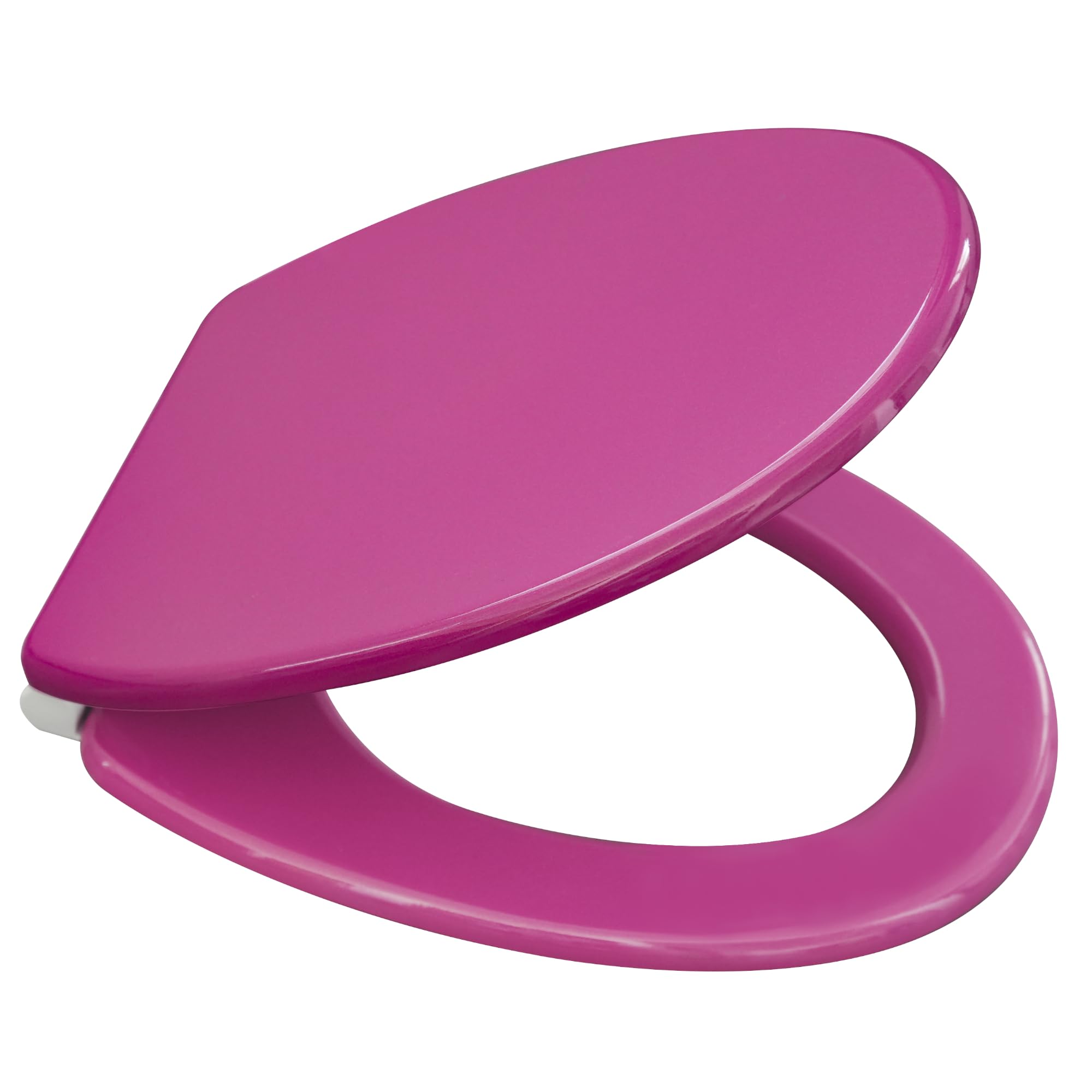 Sanilo Sedile WC con chiusura ammortizzata, grande scelta di copriwater scintillanti da legno robusto e di alta qualità (Rosa scintillante)