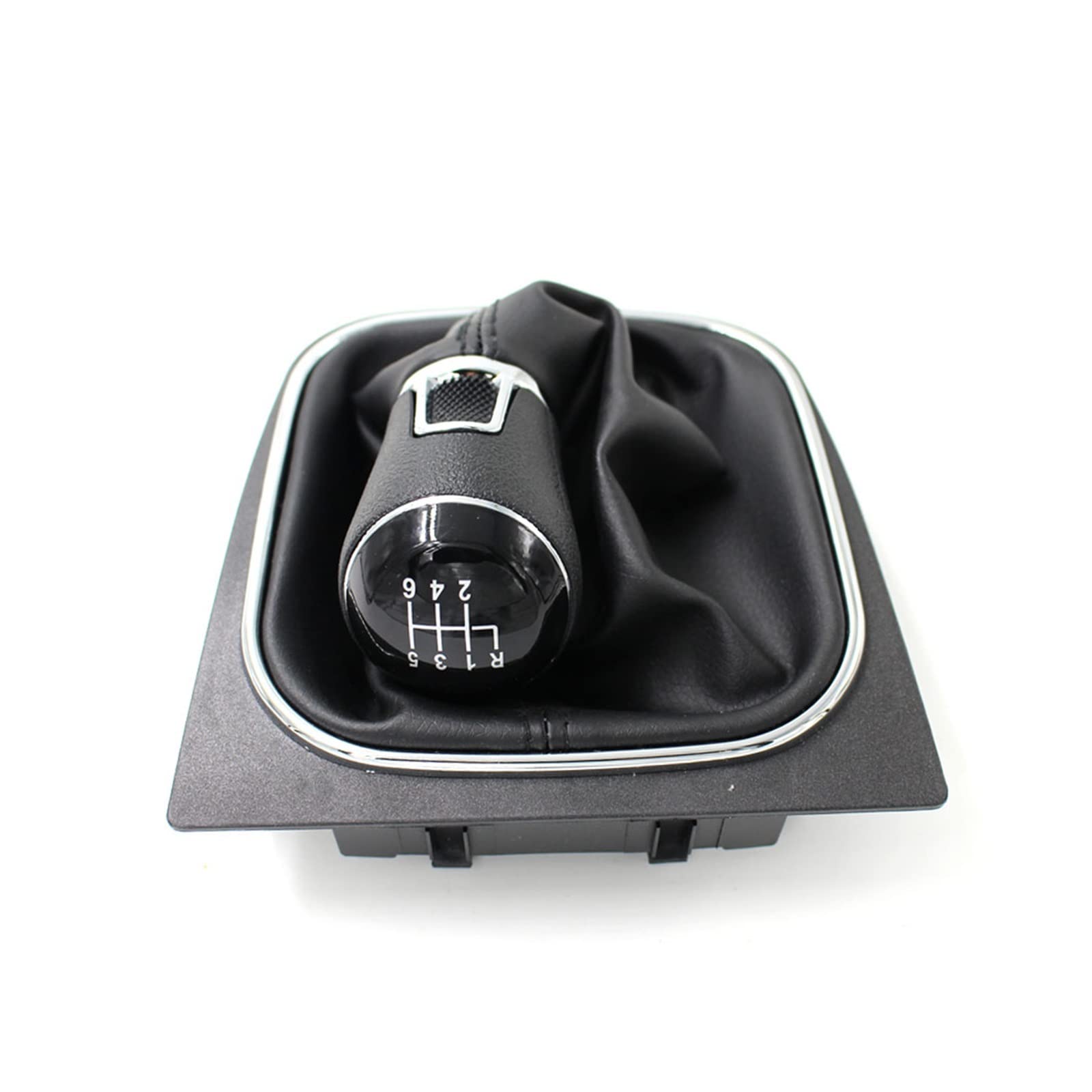 WYLWSHA Shift Gear Knob Cover for VW for Golf 5 6 for MK5 for GTI for GTD for R32 2004-2008 Manual Gear Shift Knob Shifter Lever Gaiter Boot Cover(6 Speed Black Thread)