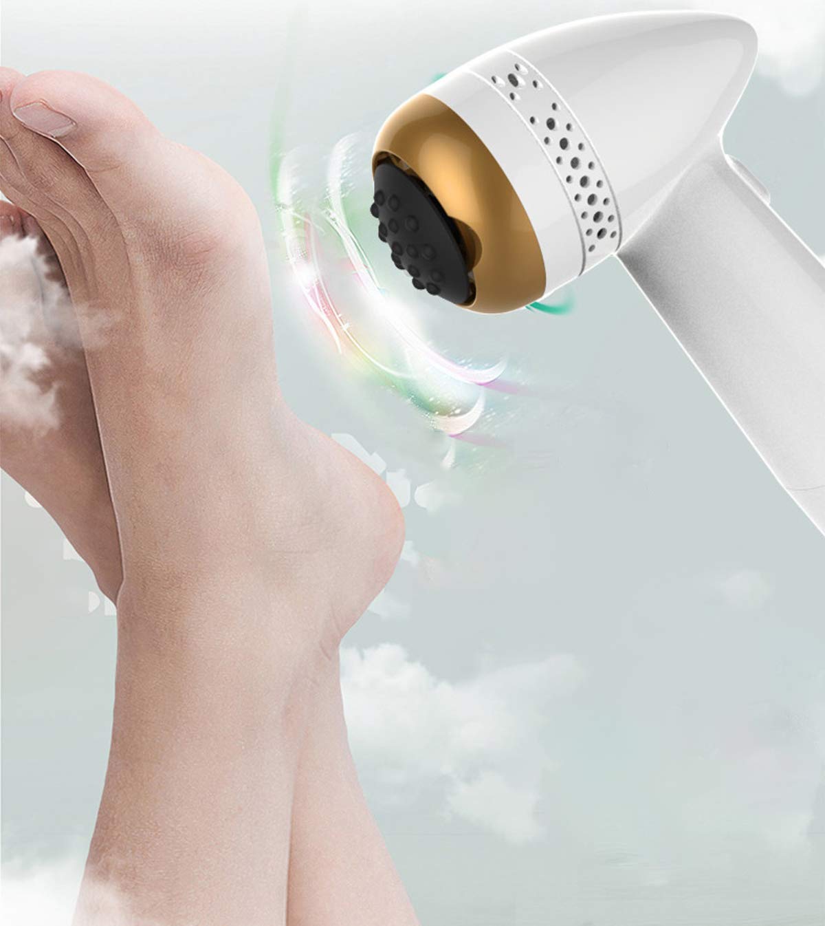 Lima eléctrica pies Pedicura Profesional Lima Durezas Pies Recargable Aparato de Pedicura Eléctrico Eliminar las Durezas y las Callosidades Cuidado Pies con Recambios,A