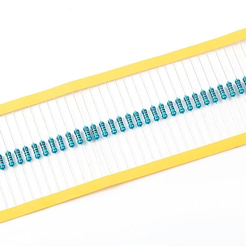 Vista 94 de Chanzon 100pcs 1/2W (0.5W) 100 Ohmios Resistencia fija de película metálica Ohmios 0.01 ±1% Tolerancia 100R MF Resistencias de orificio pasante