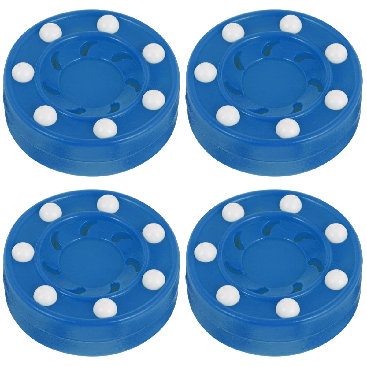 INOOMP 4Pcs Ice Hockey Pucks Street Air Hockey Pucks Field Hockey Balls Blue Biscuit Pucks Hockey Tiles Exercise Rollers Hockey Training Pucks