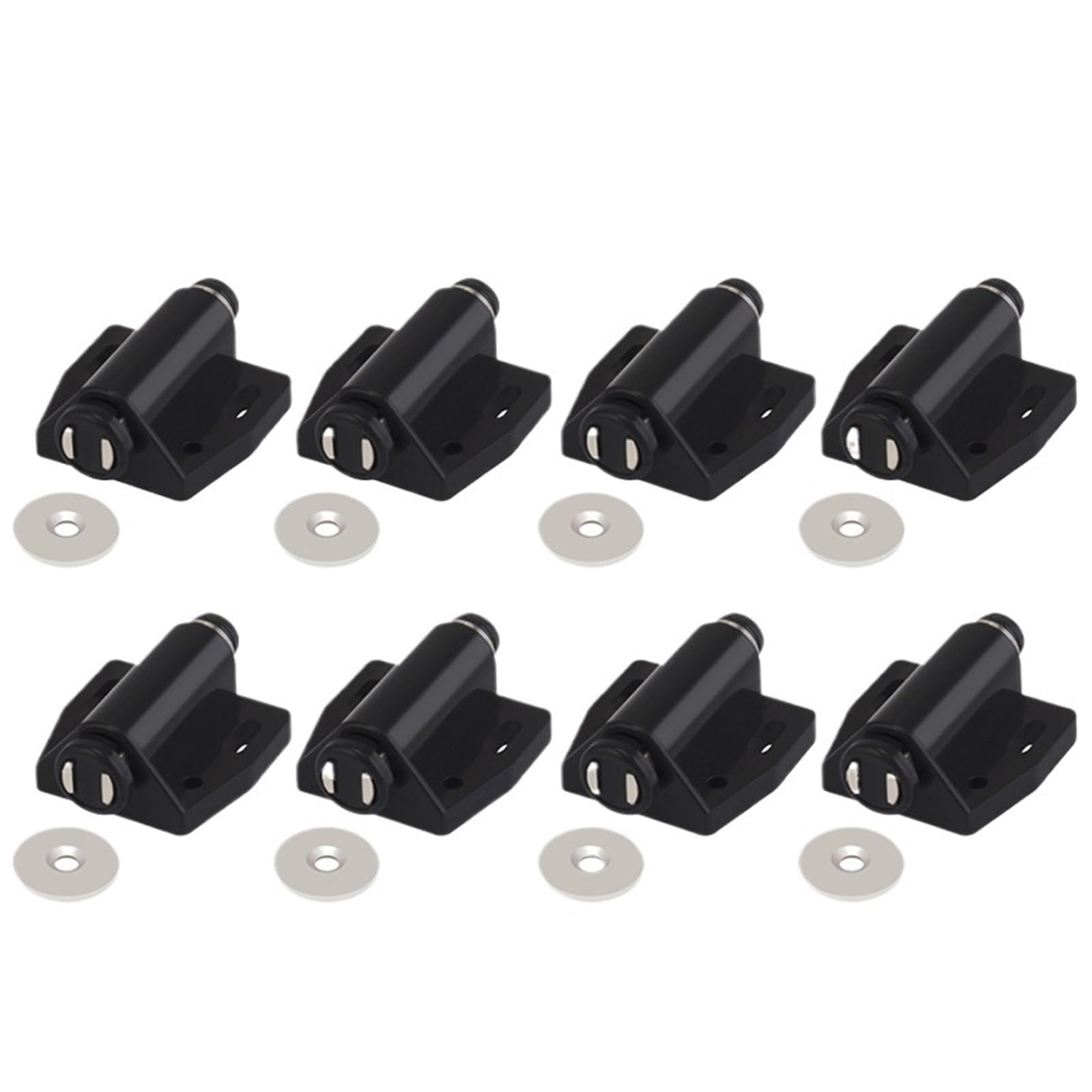 ZONSHJDKR Magnetic Latches Single Magnet Cabinet Catches Pressure to Open Invisible Cupboard Wardrobe Door Stopper Closer Hardware 4/8Pc Set Furniture