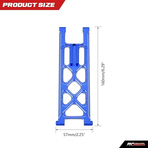 Miniatura 3 de RCAWD Truss de barra de ruedas para Losi 110 22S 2WD No Prep Drag Car Azul