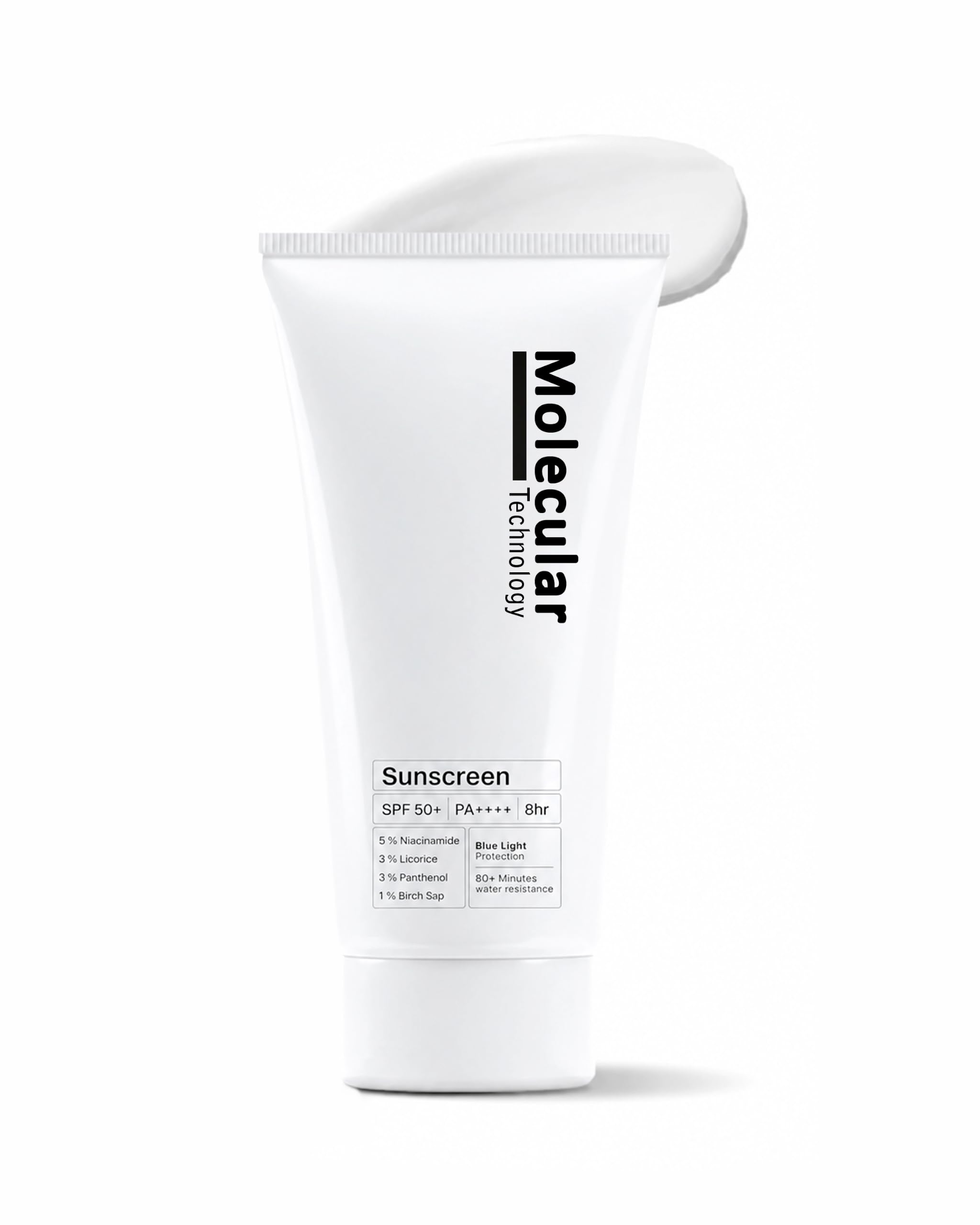 "Molecular Technology" Sunscreen SPF 50+ Pa++++ Face Sunscreen Gel, 75g x 2 (PACK OF 1 ) | Water & Sweat Resistant || With Niacinamide, Hyaluronic Acid, Ceramide, Aloe Vera & | Broad Spectrum | Benzene-Free | For Dry & Sensitive Skin All Skin Type For Men & Women-image-43