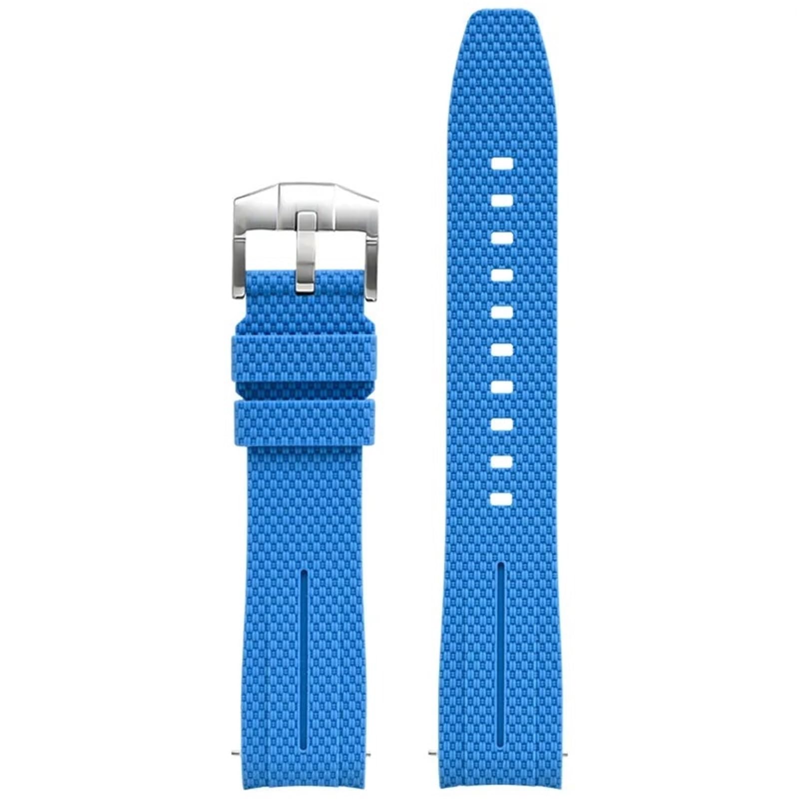 Bracelet montre 20mm incurvé en caoutchouc premium duré - 7