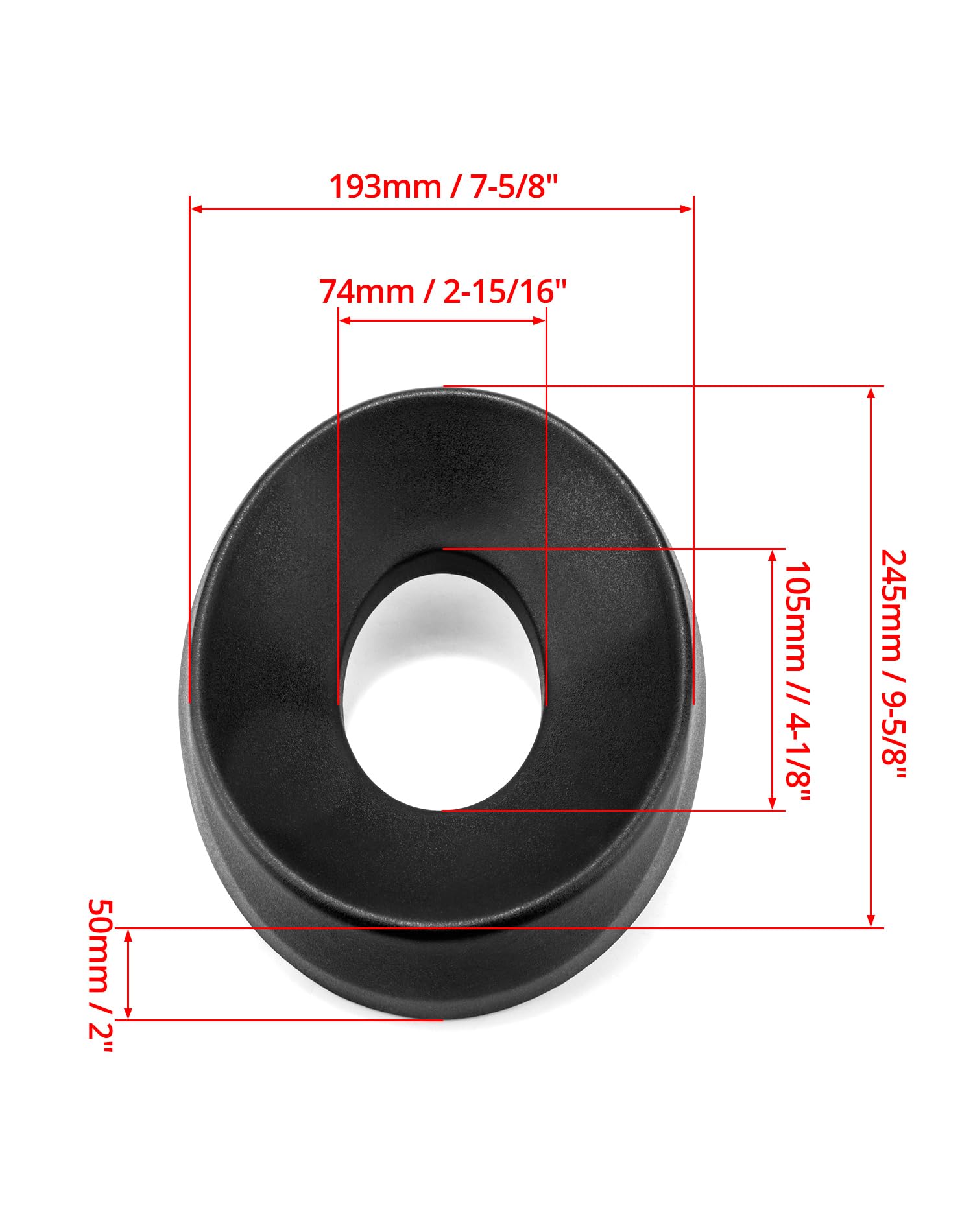 QWORK Lot de 2 anneaux de support pour casque de moto - Pour moto, motoneige, scooter, casque - Noir