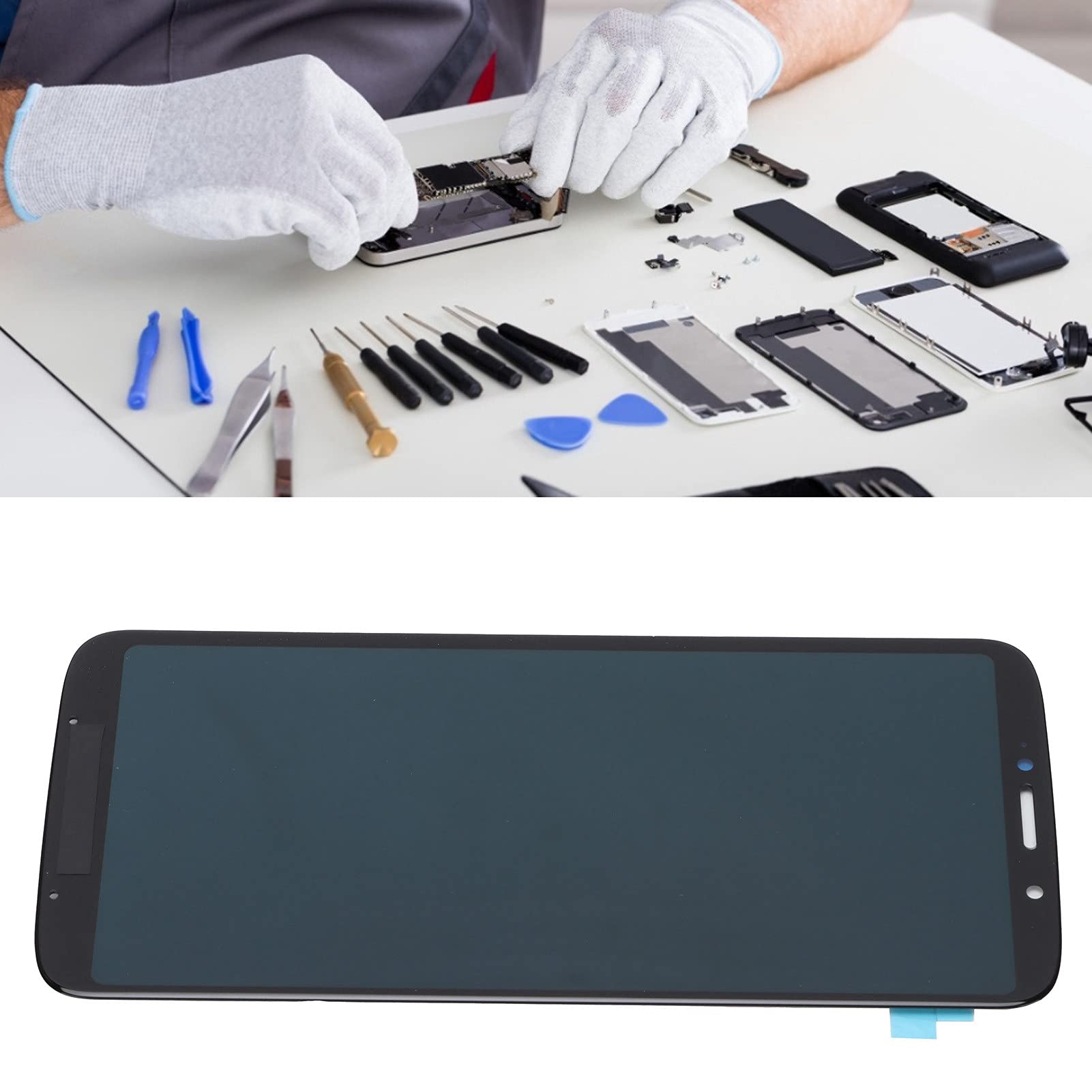 POENVFPO Pełny Zestaw Narzędzi Instalacyjnych Wyświetlacz LCD -Touch -Touch Digitizery Screen Wymiana dla Motocyklowego Z3 Play XT1929