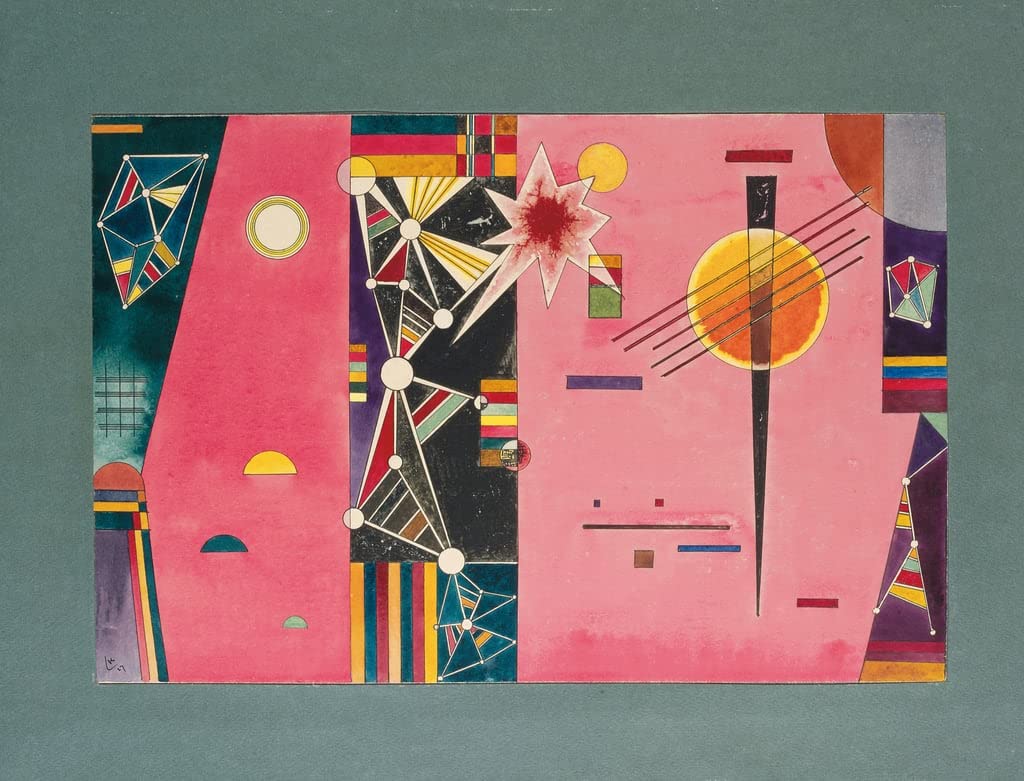 Affiche Kandinsky Rose Red Impression d'art Toile Décoration Murale - 5