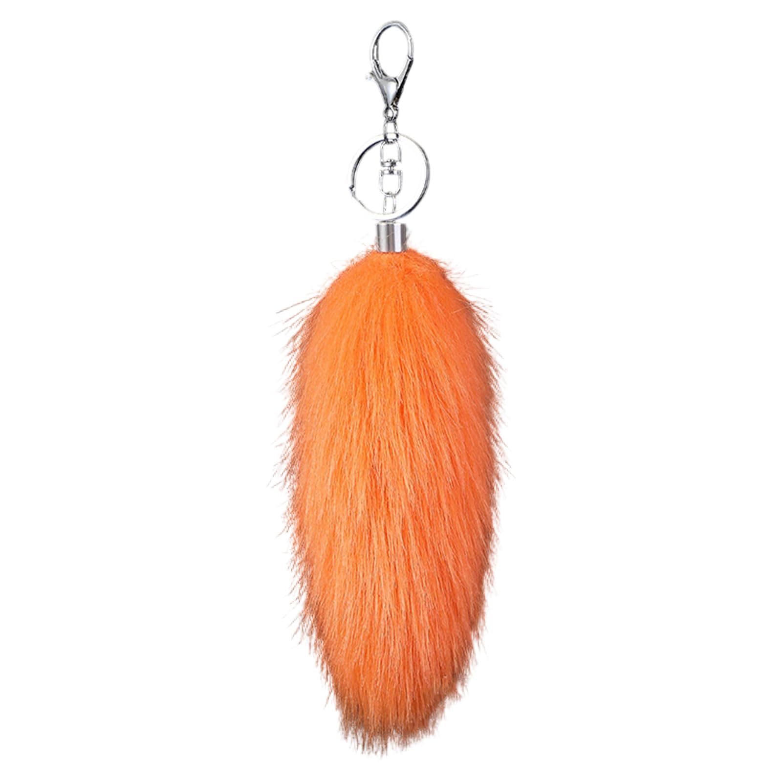 alloneslife Realistic Faux Animal Tail Keychain Bag Adornment Cosplay Furs Charm Pendant Backpack and Purse Decoration Soft Faux Furs Keychain Decoration
