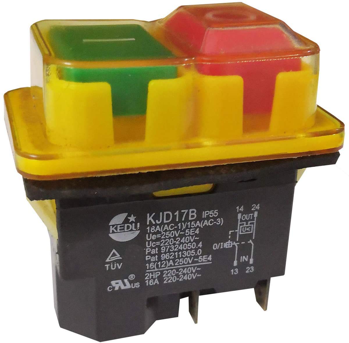 KEDU KJD17B Interrupteur électromagnétique Industriel à 4 Broches