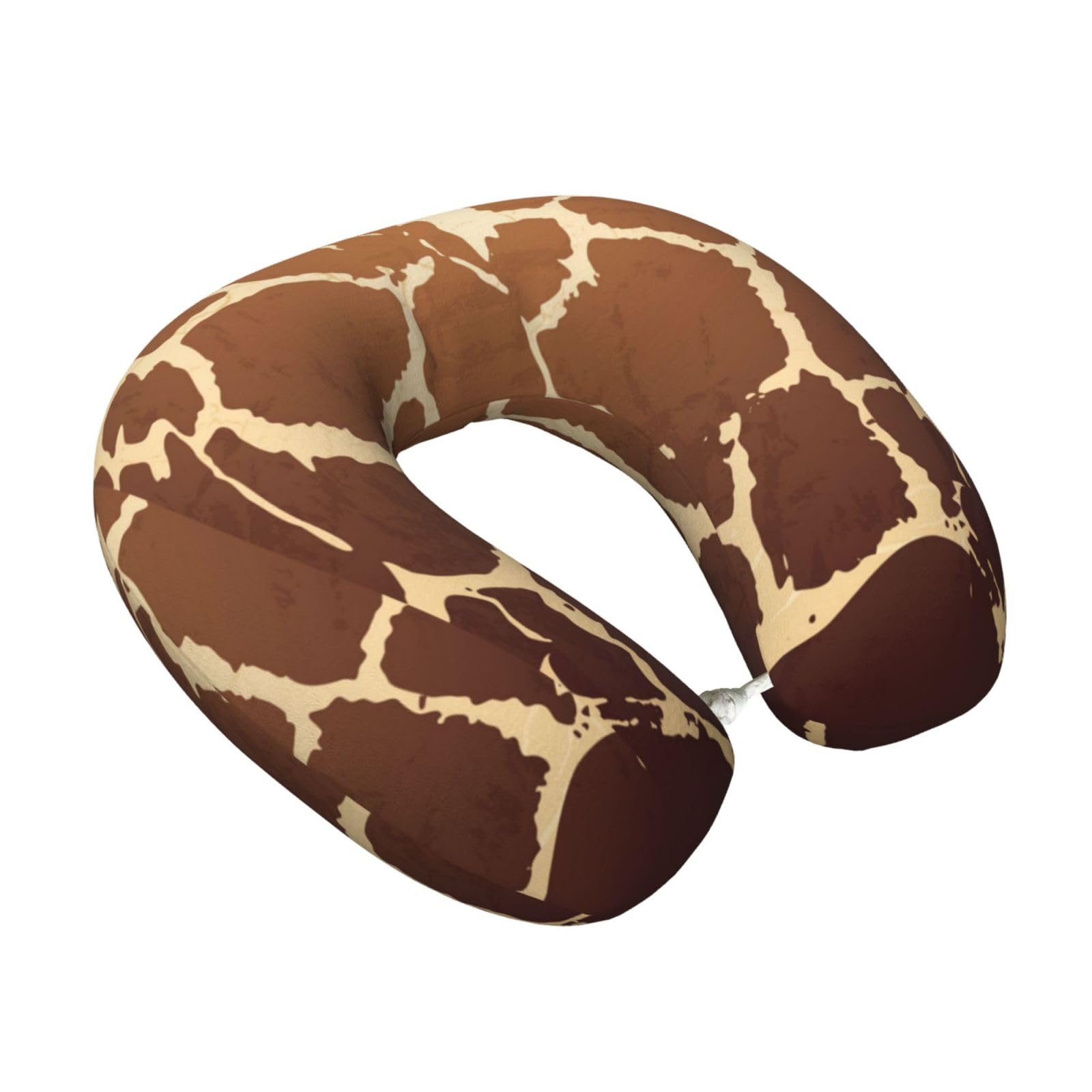LKYMOH Giraffe Print, Travel Neck Pillow U-Shaped Memory Neck Support Soft Comfortable With Washable Cover For Airplane Car Traveling and Office