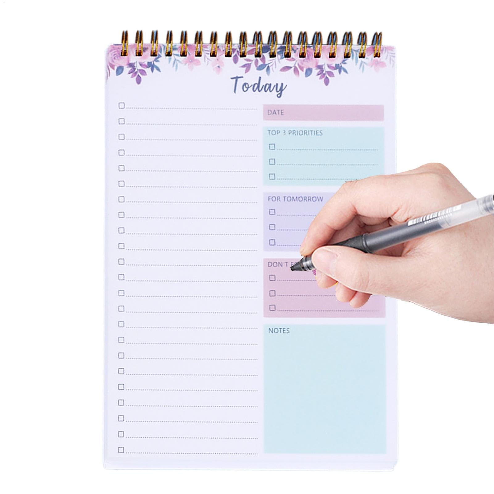Pad, 52 Sheet Task Planner, Portable Checklist Notebook, Daily List Organizer, Memo Writing Pad, Sturdy Notebook, Weekly Task Planner, School to Do Planner, Compact Task Notebook