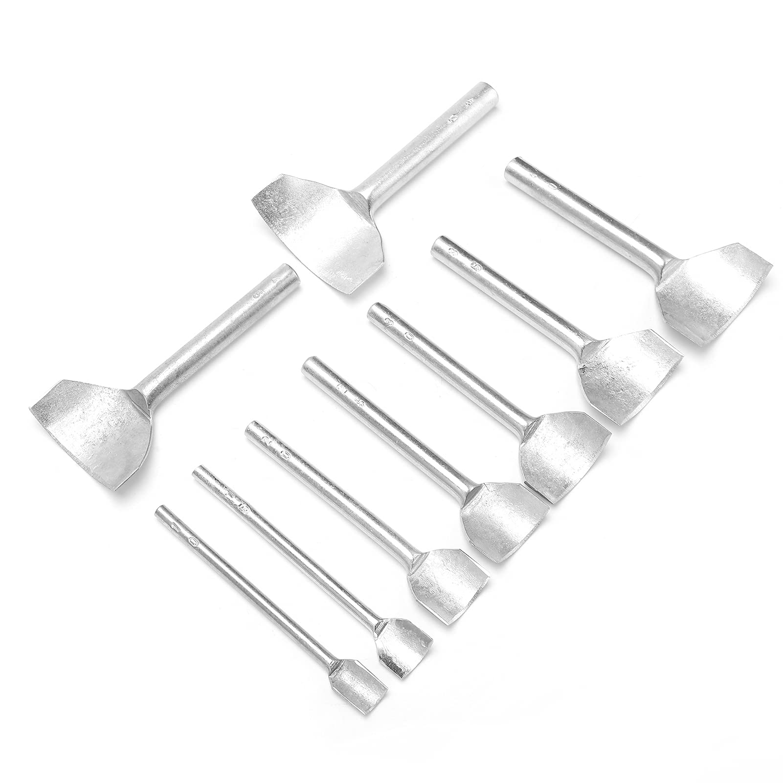 9Pcs Half Round Punch Set, Steel Handheld Leather Strap End Wallet Semicircle Punching Cutters, DIY Leather Craft Tools, Multiple Sizes for Versatile Cutting Needs