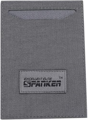 Miniatura 9 de EXCELLENT ELITE SPANKER Slim Slim Bifold bolsillo frontal titular tarjeta caso con 2 ranuras para tarjetas, Negro -, Cartera delgada