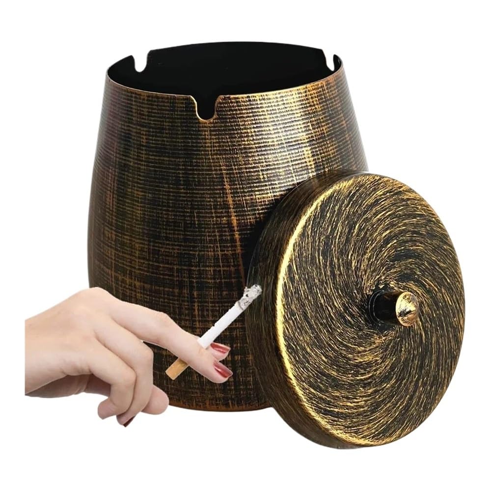 Outdoor Ashtrays for Patio with Lid, Outdoor Ash Tray Sets for Cigarettes Outdoor Stainless Steel Ashtray with Lid for Outside(XL)