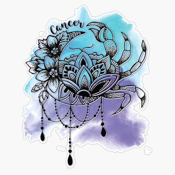 Cancer Crab Vinyl Waterproof Sticker Decal Car Laptop Wall Window Bumper Sticker 5