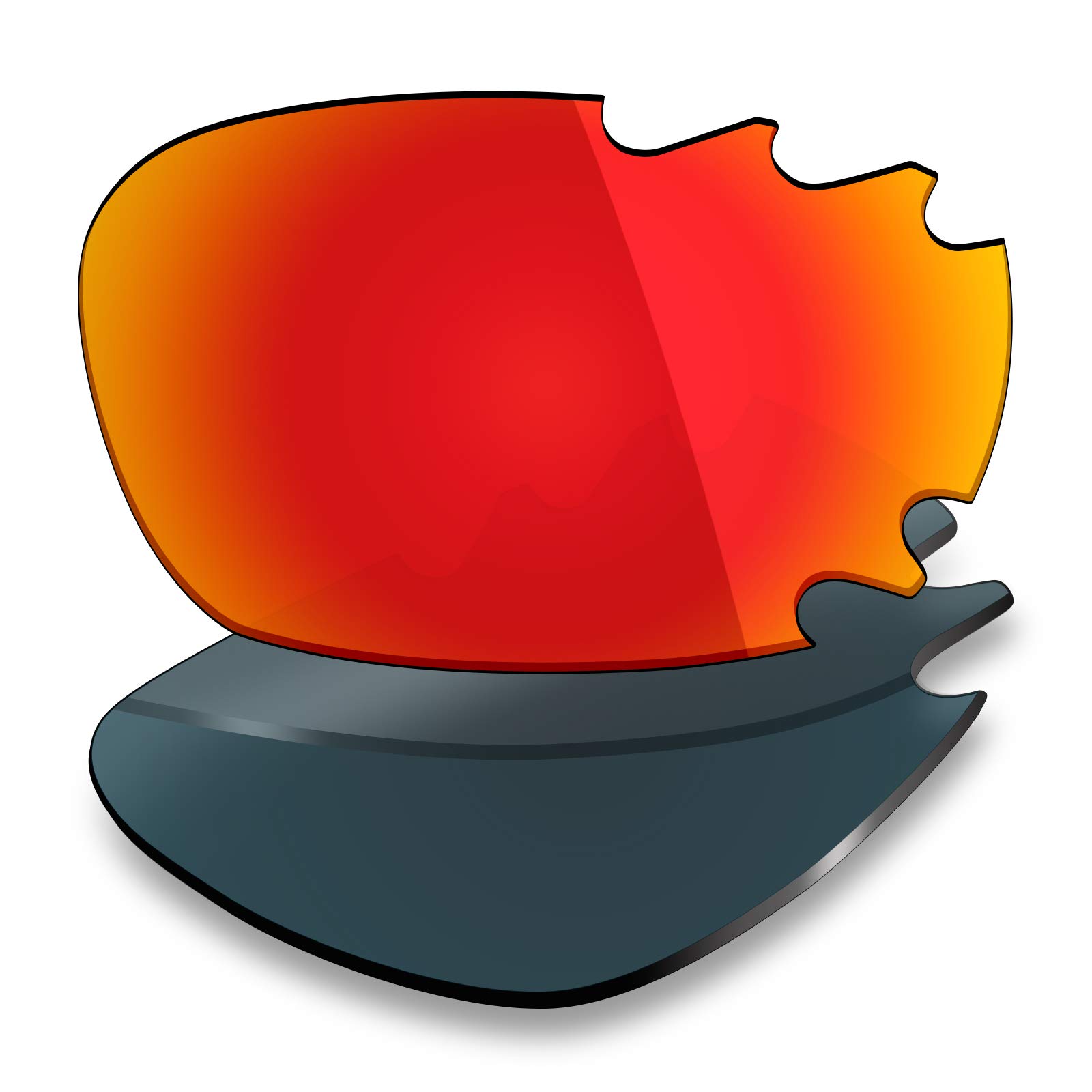 Mryok UV400 Replacement Lenses for Oakley Jawbone Vented - Fire Red