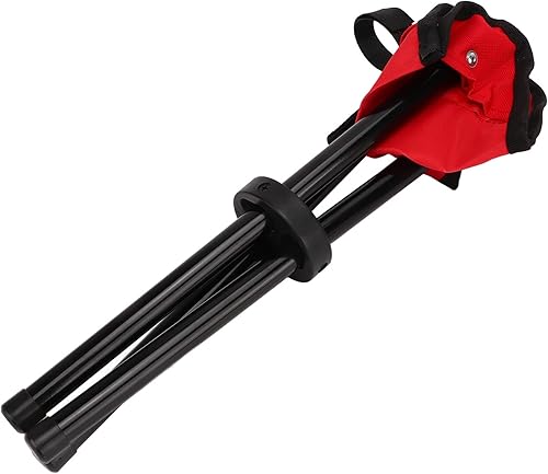 Miniatura 2 de Taburete trípode para camping, portátil plegable trípode, silla de campamento ligera para senderismo, caminar, pesca, viajes, mesa y silla (rojo)