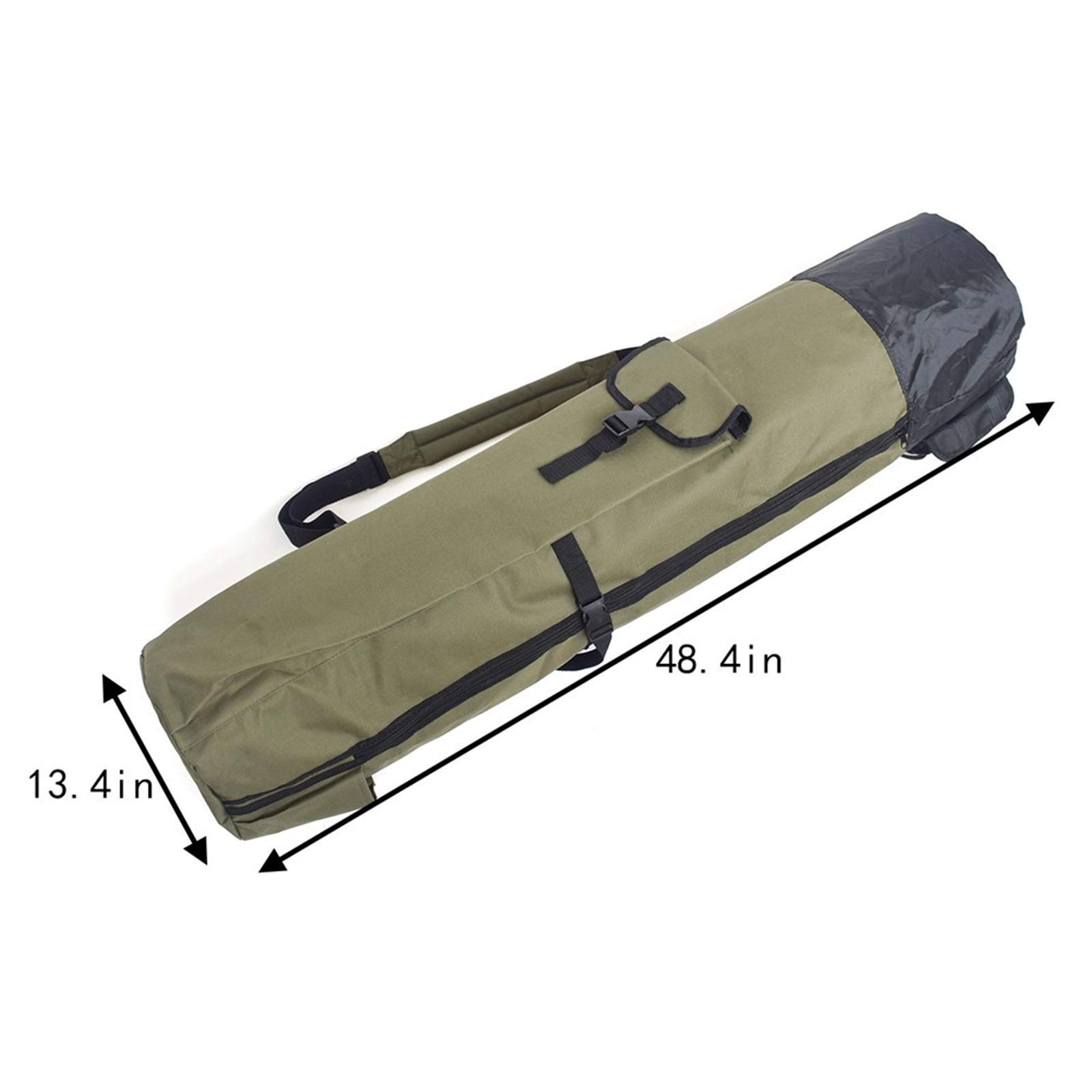 Sac De Transport Pour Canne à Pêche - 5 Emplacements, Longueur Max 48" (122cm) - Couleur Army Green - Néoprène/Oxford - Neuf