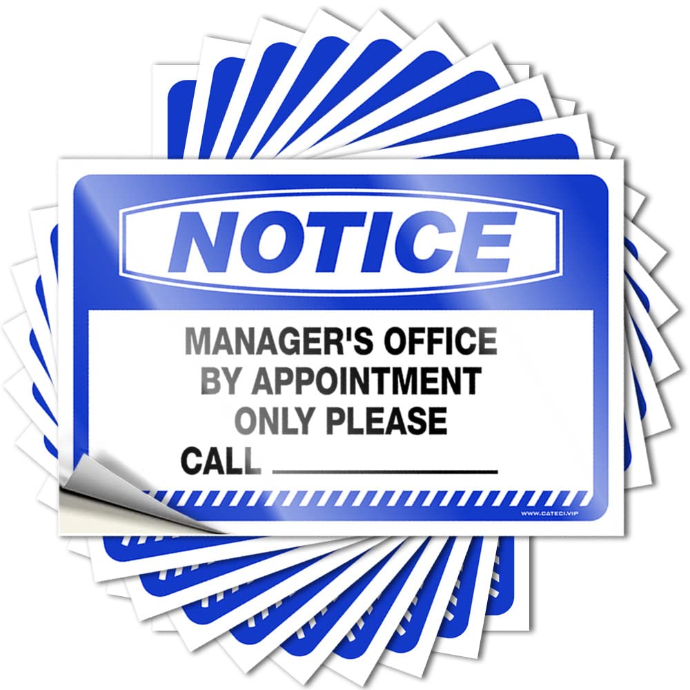 Entry Way Decoration Case Saying | Notice Manager's Office By Appointment Only Please Funny for Best Decor(6X9CM)