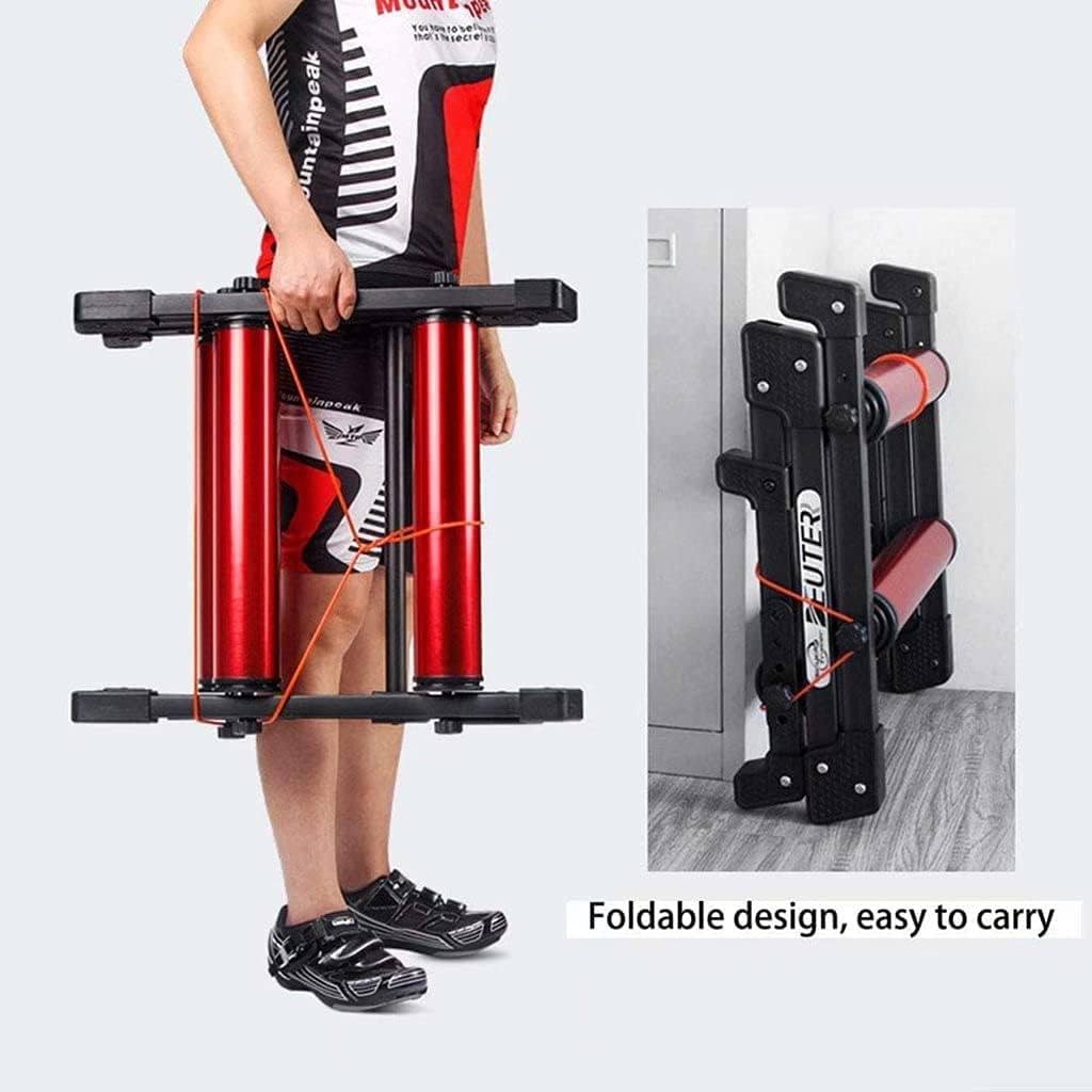Rullo per Rulli, Rullo per Bici Pieghevole, Rullo per Bicicletta da Ciclismo Indoor, Compatibile con Biciclette con Un Diametro della Ruota da 24 A 29 Pollici, Comprese Le Biciclette 700C
