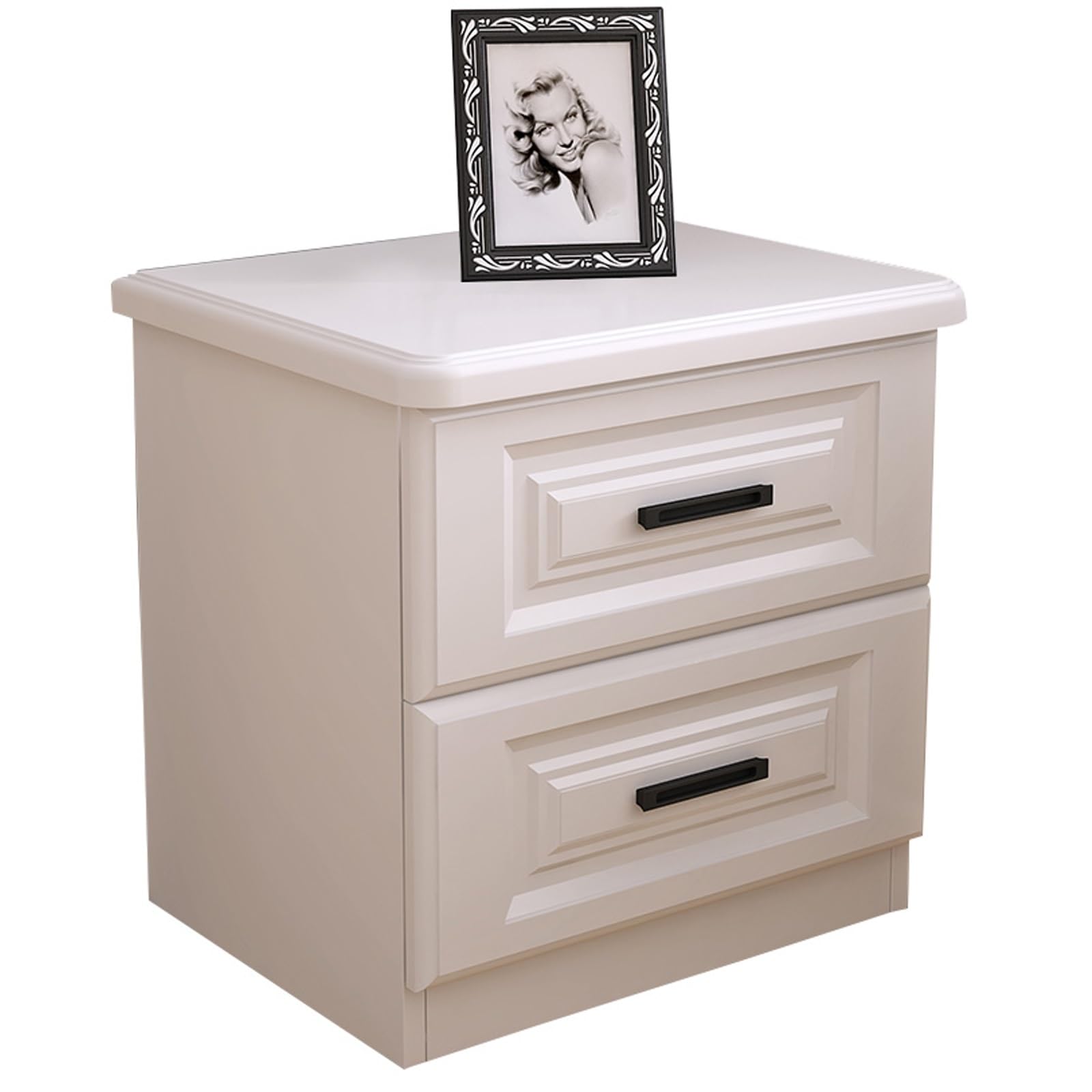 Table de chevet en bois massif noble, meuble de nuit durable aux finitions soignées