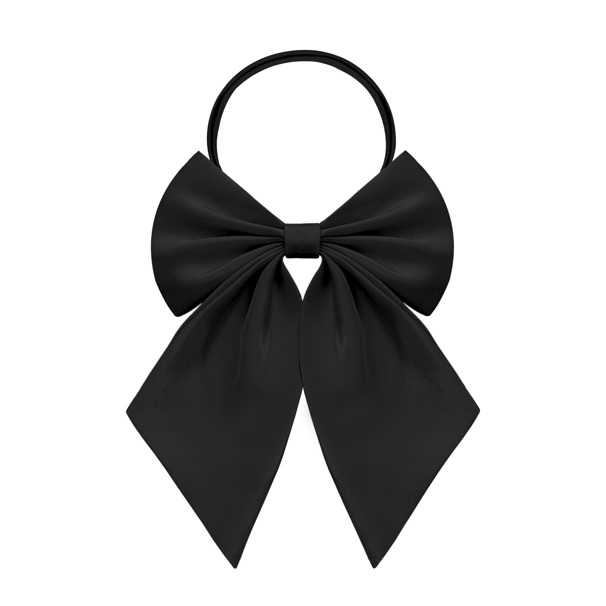 AUSUAYA Women Silk Uniform Bow Tie, Cute Anime Bowtie For School Girls Necktie/Cosplay/Goth/Valentine Party GB-B1 (Black)