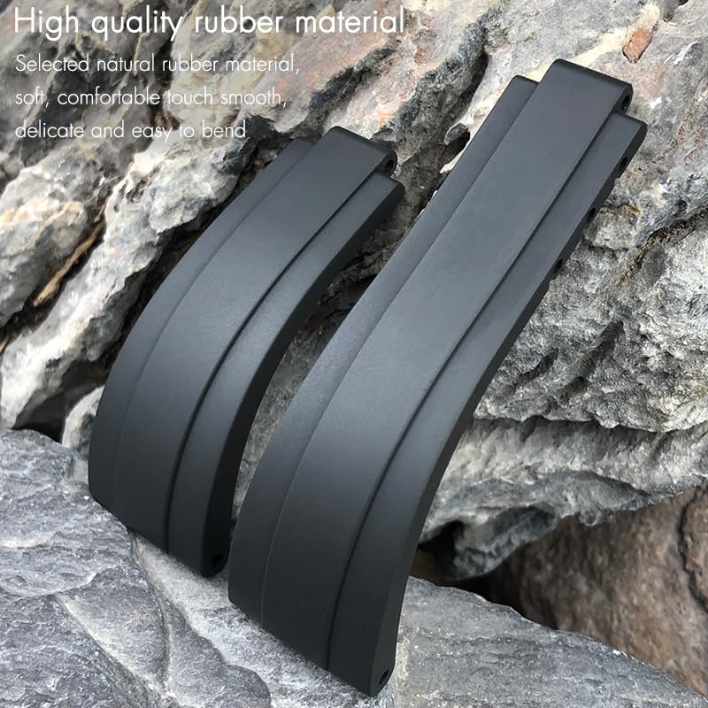 Correa de caucho de flúor 20 mm resistente al sudor compatible con Oyster Yacht Master 3