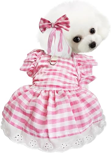 Miniatura 3 de Vestido de perro para perros pequeños, niña, chihuahua Yorkies hembra, Clohtes para mascotas, vestido de verano con tutú para cachorros, vestidos de