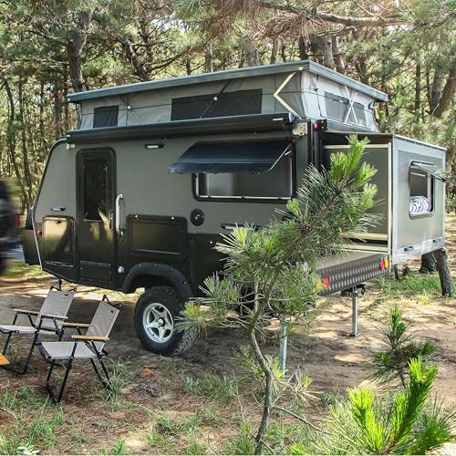 Luxury Mini Motorhome Trailer with Hard-Sided Pop-Up