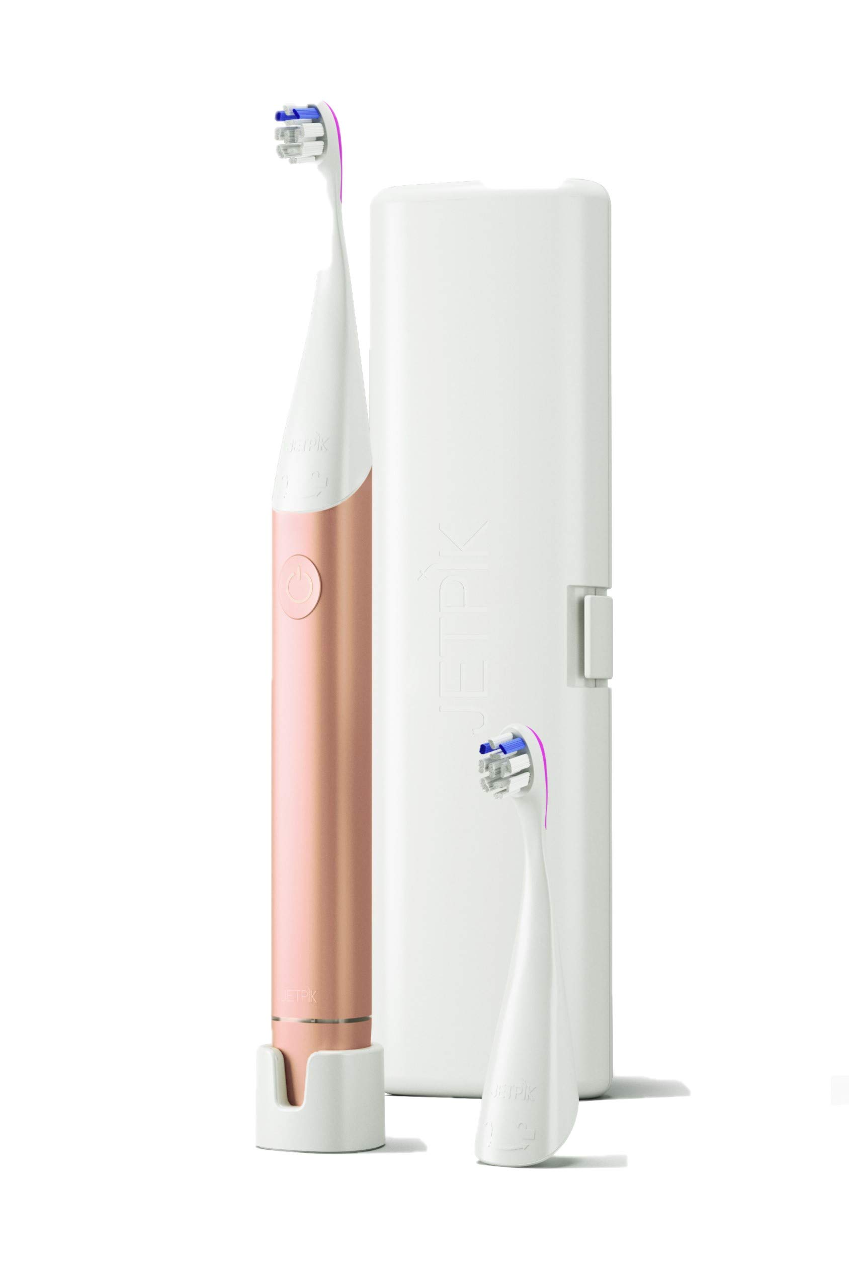 Jetpik JP300 - Cepillo de dientes recargable sónico moderno para adultos, 5 modos de cepillado, cuerpo de aluminio premium, impermeable, carga de inducción USB, funda de viaje portátil incluida, color