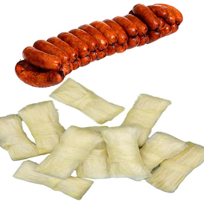 Buy 10Pcs Sausage Skins, 2.5m/8.2ft Natural Dry Fine Sheep Casing