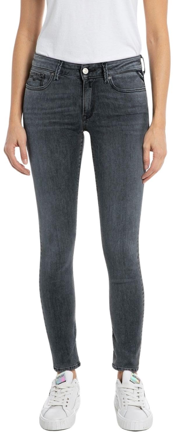 Replay women's jeans with power stretch, gray (Dark Gray 097), 30W / 28L