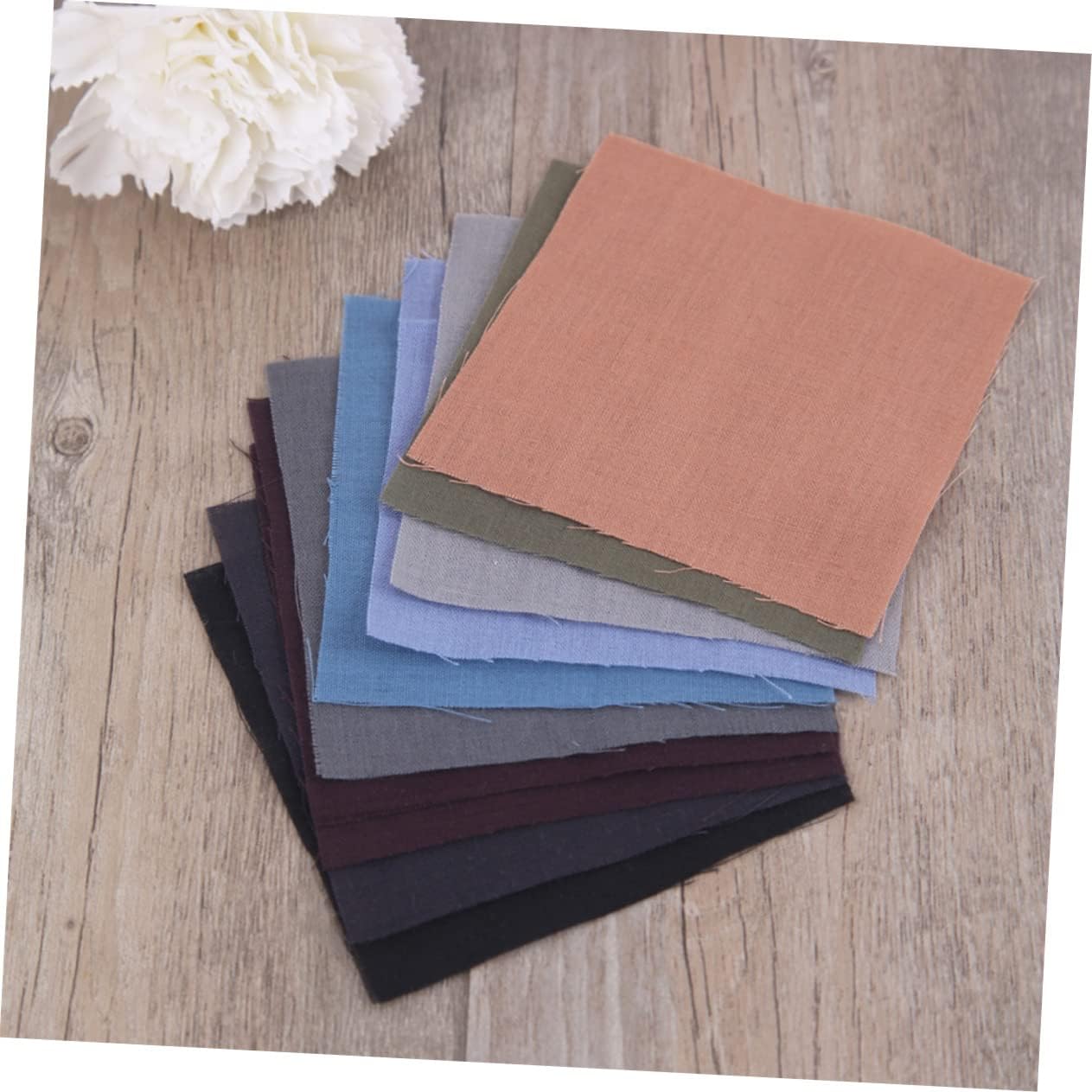 TEHAUX 50pcs Cotton Fabric Squares for DIY Crafting Handmade Patchwork Material for Sewing Quilting and Home Decor for Women and Girls