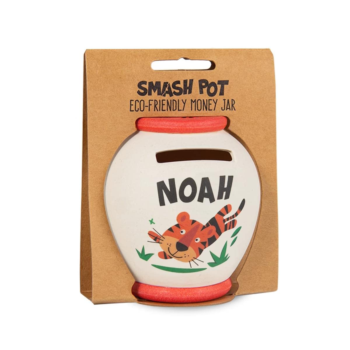 History & Heraldry Personalised Bamboo Smash Pot Money box (Noah)