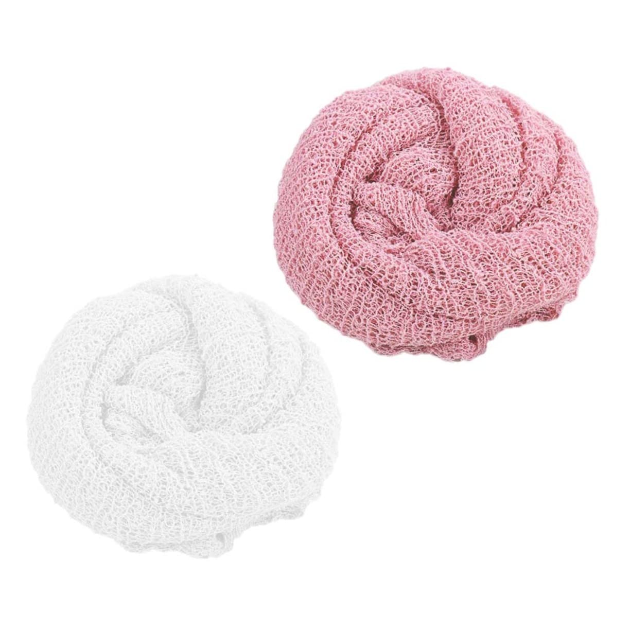 ifundom Set Di 3 Coperte Per Neonati Coperte Per Neonati Traspiranti Panni Da Bagno Per Bambini Fascia Multiuso Bianche 2 Pezzi*3