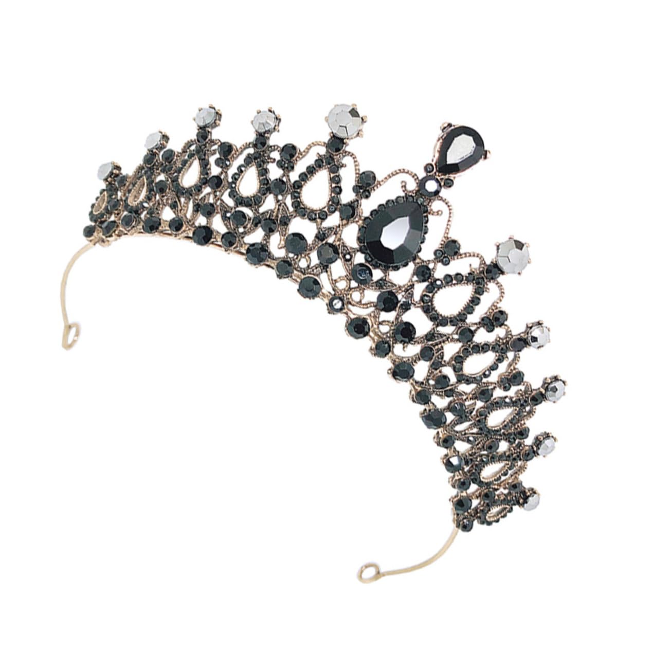 FRCOLOR 1 Pc de lujo de de boda dama de honor bride de novia Tiara decoración retro de cristal de novia de la boda de la novia