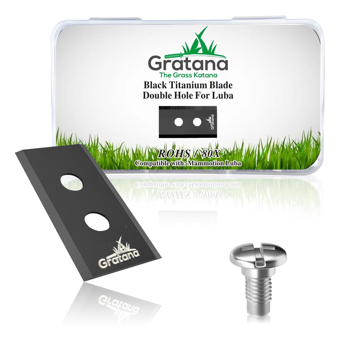 Lame de tondeuse à gazon pour Mammotion Luba pack de 80 pièces double trou