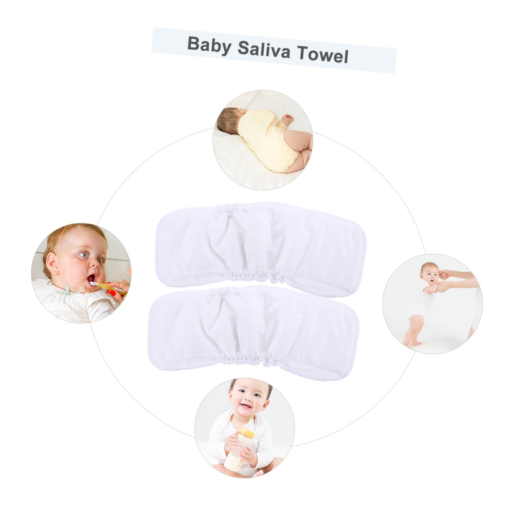 6 Stück Wiederverwendbare und Waschbare Windeleinlagen aus Atmungsaktiver Bambusfaser für Babywindeln der Wickelunterlage in Weiß