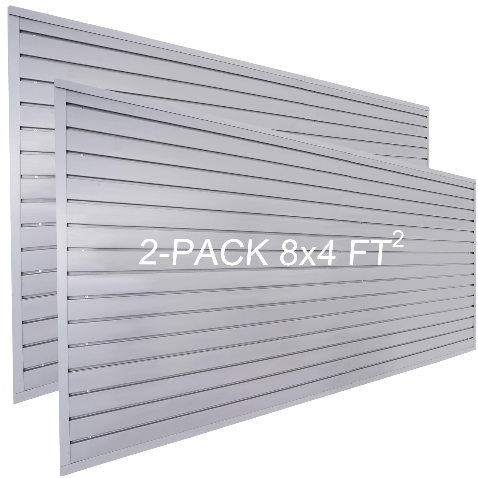 Slat Wall Paneling Garage Wall Organizer, PVC Gray Slatwall Panels