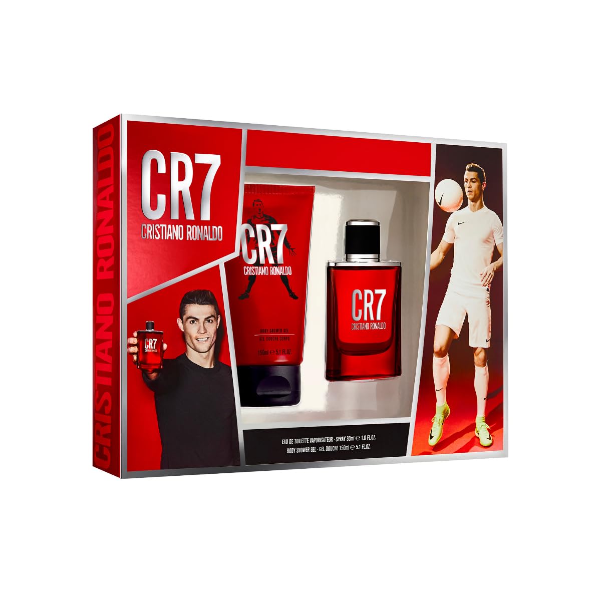 CR7 CRISTIANO RONALDO Gift Set for Men, 30 ml Eau de Toilette + 150 ml Shower Gel