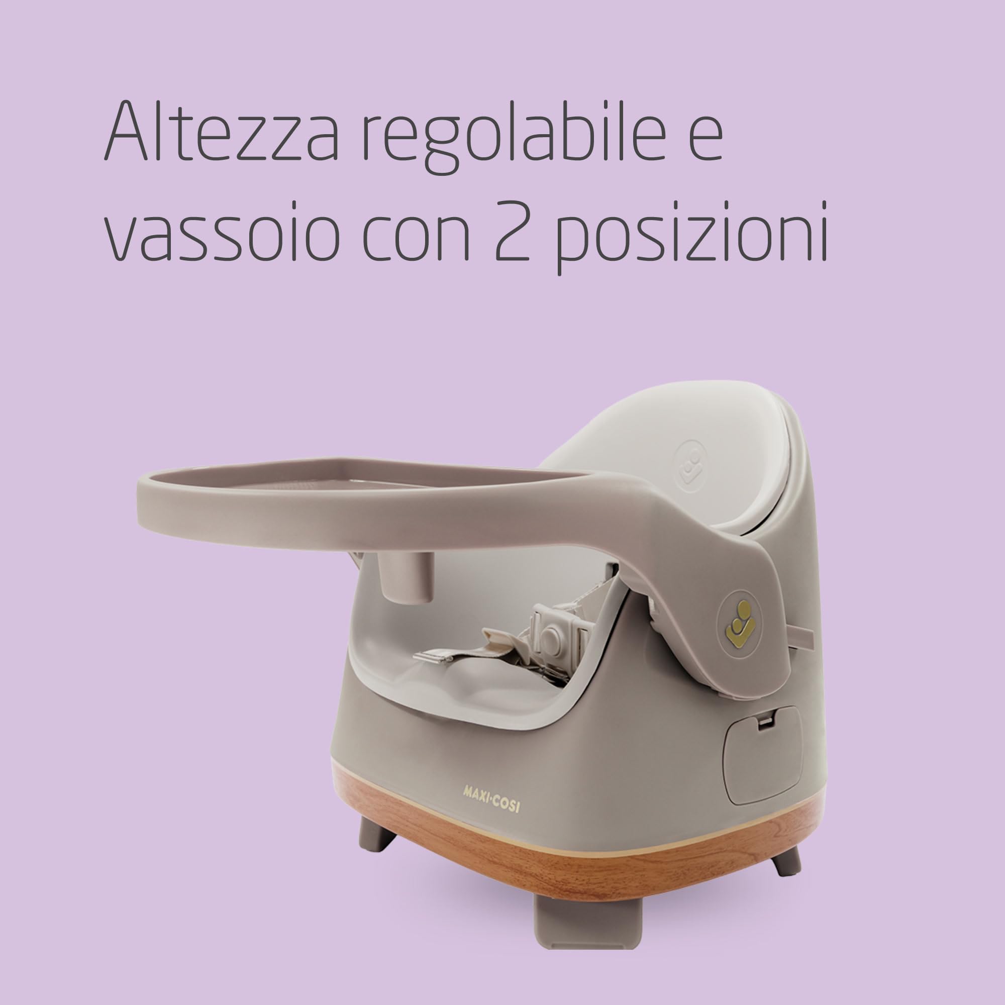 Maxi-Cosi Jay Rialzo Sedia Bambini da Tavolo 2 in 1, 6 Mesi - 3 Anni, 9-15 kg, Seggiolone Pappa Portatile, Vassoio Regolabile, Facile da Pulire, Design Compatto, Seduta Spaziosa, Elegance Beige