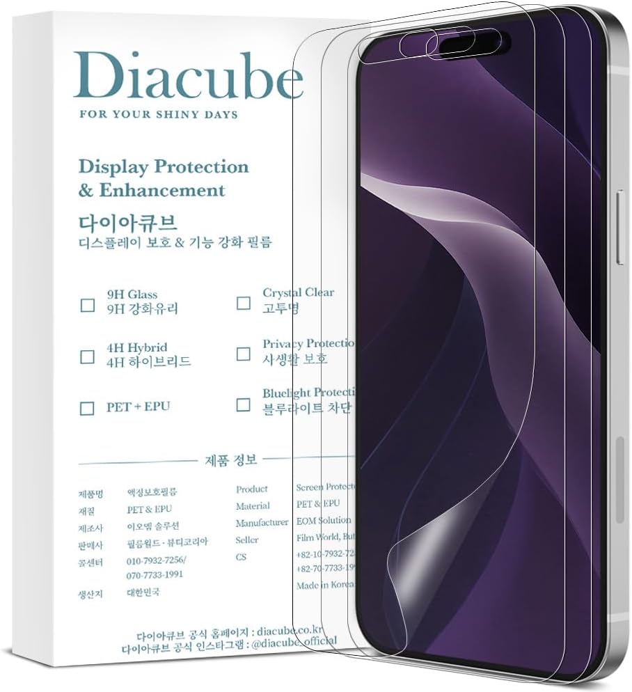 For iPhone 16 Anti-Glare Matte Screen Protector [3 Pack], Anti-Fingerprint, Self-Healing, Smooth & Sensitive Touch, Case Friendly, Dust Free Bubble Free Easy Installation with Alignment Jig