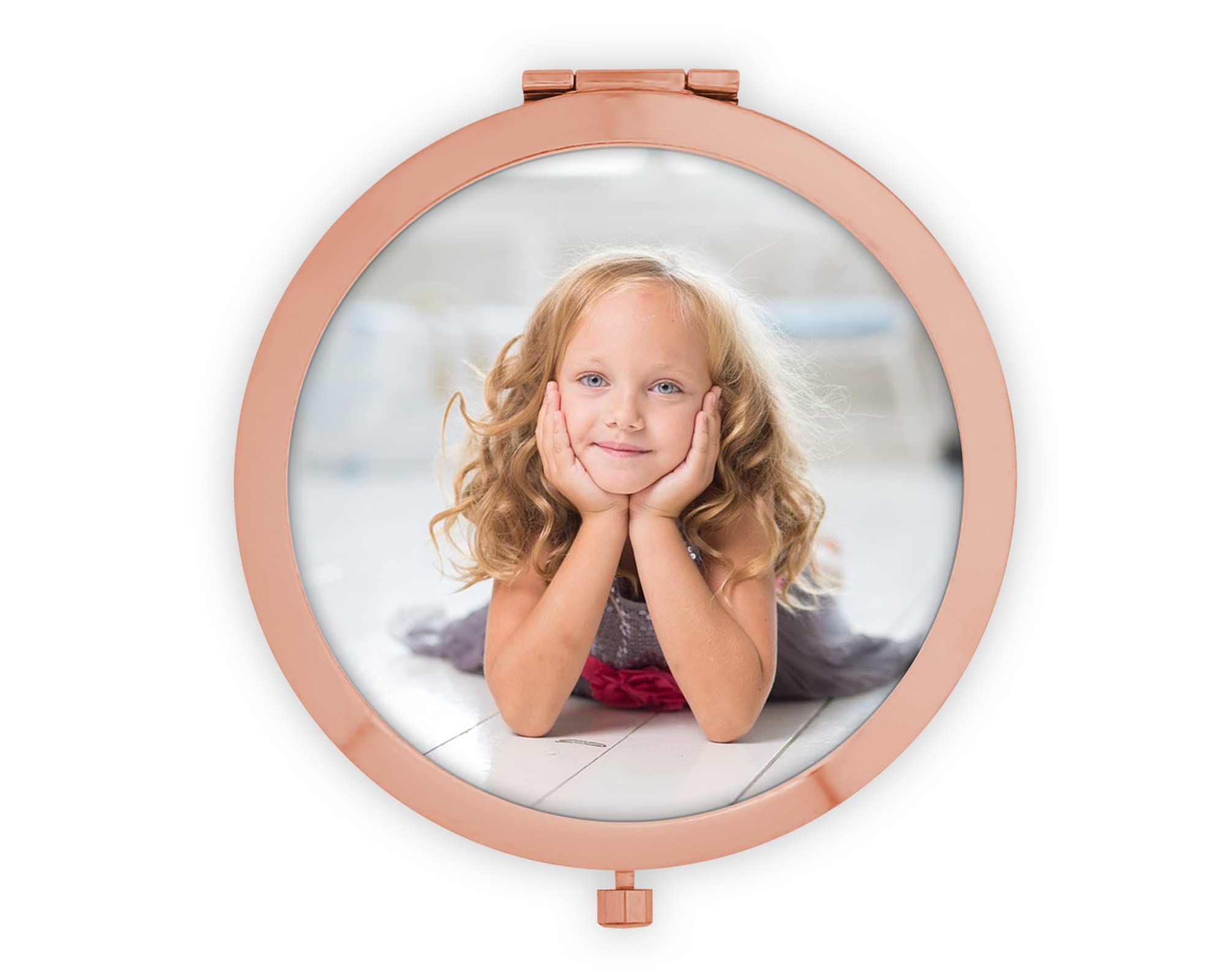 Endless Prints Photo Rose Gold Handbag Compact Mirror - Personalised Image/Picture Gift